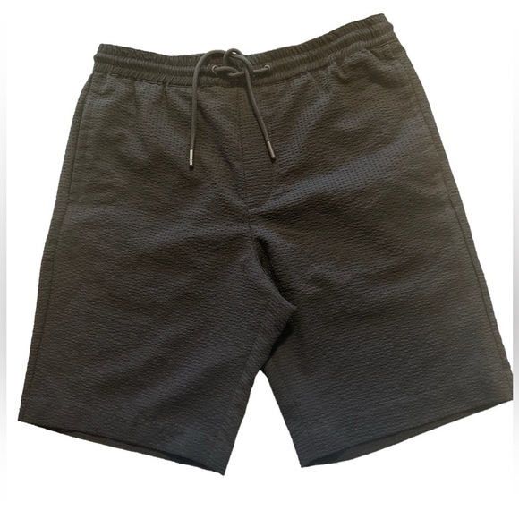 Zara Other - Zara Men’s  Navy Blue Seersucker Elastic Band Draw String Lightweight Shorts